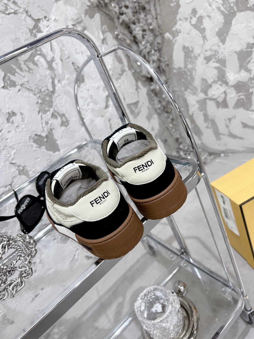 F**di FD F**di Match Low Tops Sneakers Black For Women 7E1493AHH2F1FZB