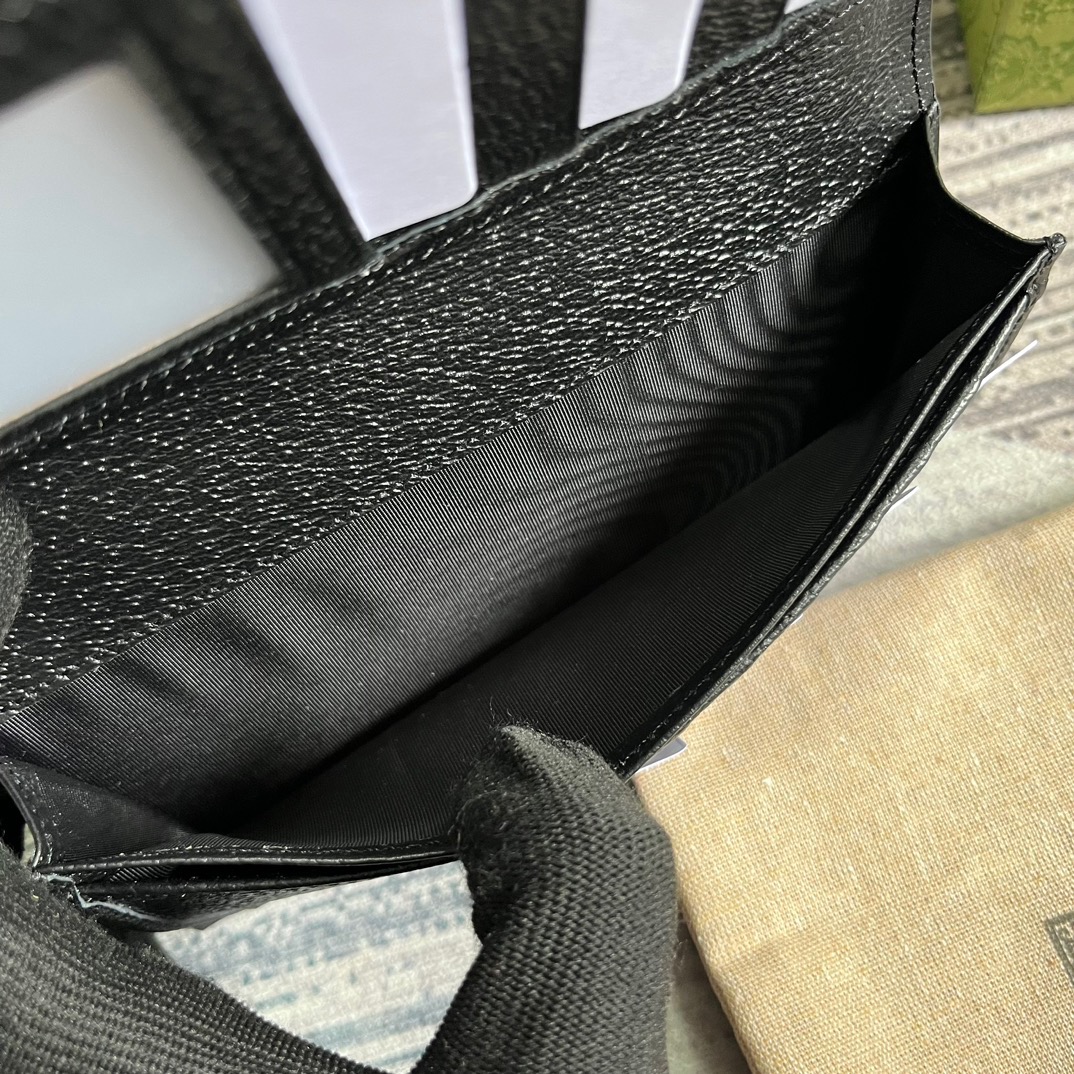 Gvc*1 GG Marmont Long Wallet Black For Men 7.1in/18cm ‎‎‎428740 DJ20T 1000