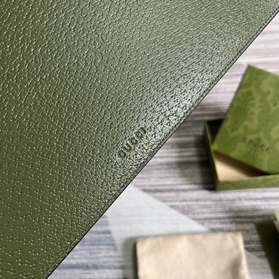 Gvc*1 GG Marmont Pouch Green For Men 12in/30.5cm 475317 DJ20F 3352