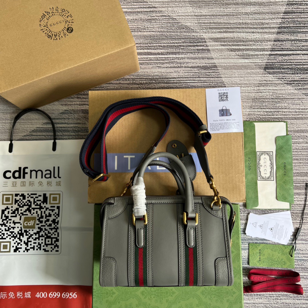 Gvc*1 Mini Top Handle Bag With Double G White/Grey For Men 8.7in/22cm