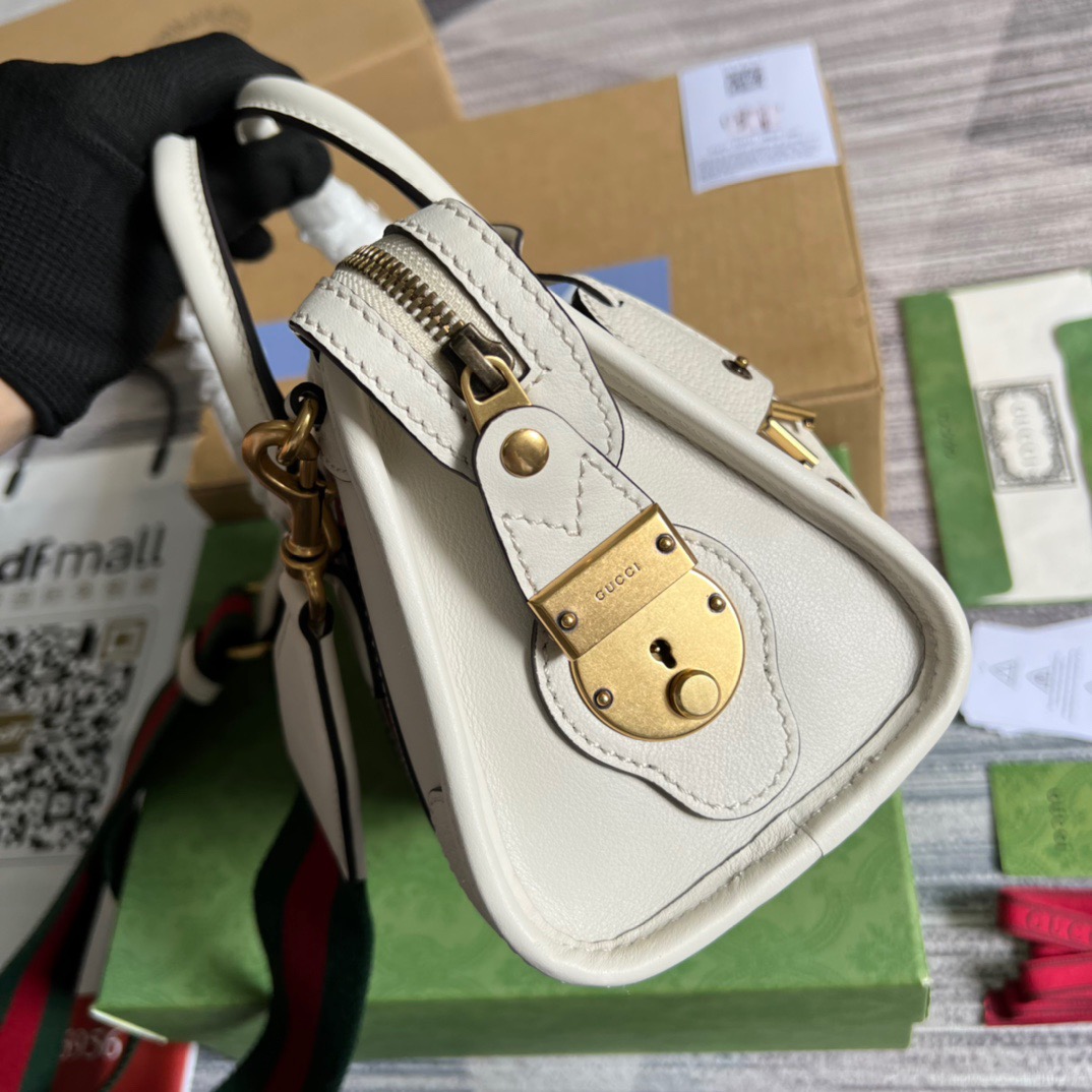 Gvc*1 Mini Top Handle Bag With Double G White/Grey For Men 8.7in/22cm