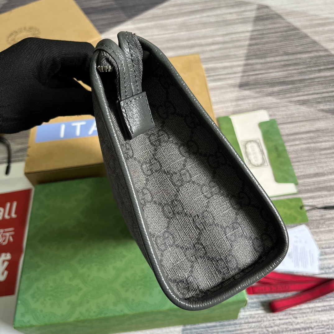 Ophidia GG Toiletry Case Svp*me Canvas Grey 11.2in/28.5cm ‎‎‎598234 UULBN 1244