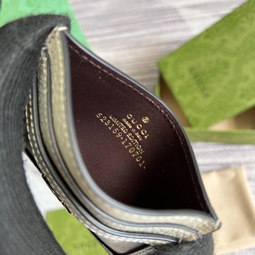 Gvc*1 Ophidia GG card case White For Men 3.9in/10cm