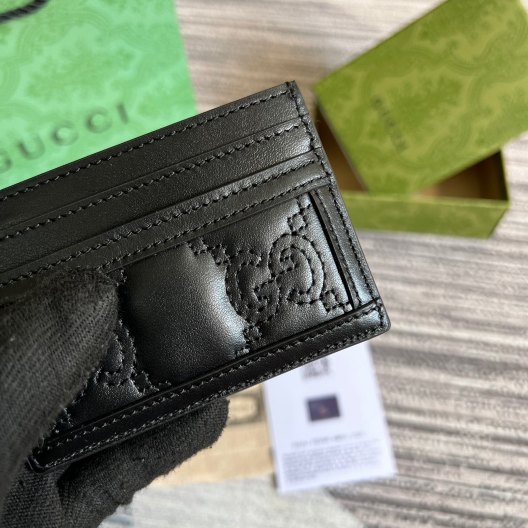 GG Portacarte GG Matelassé Black For Women‎ 723790 UM8IG 1000 3.9 in/ 10 cm