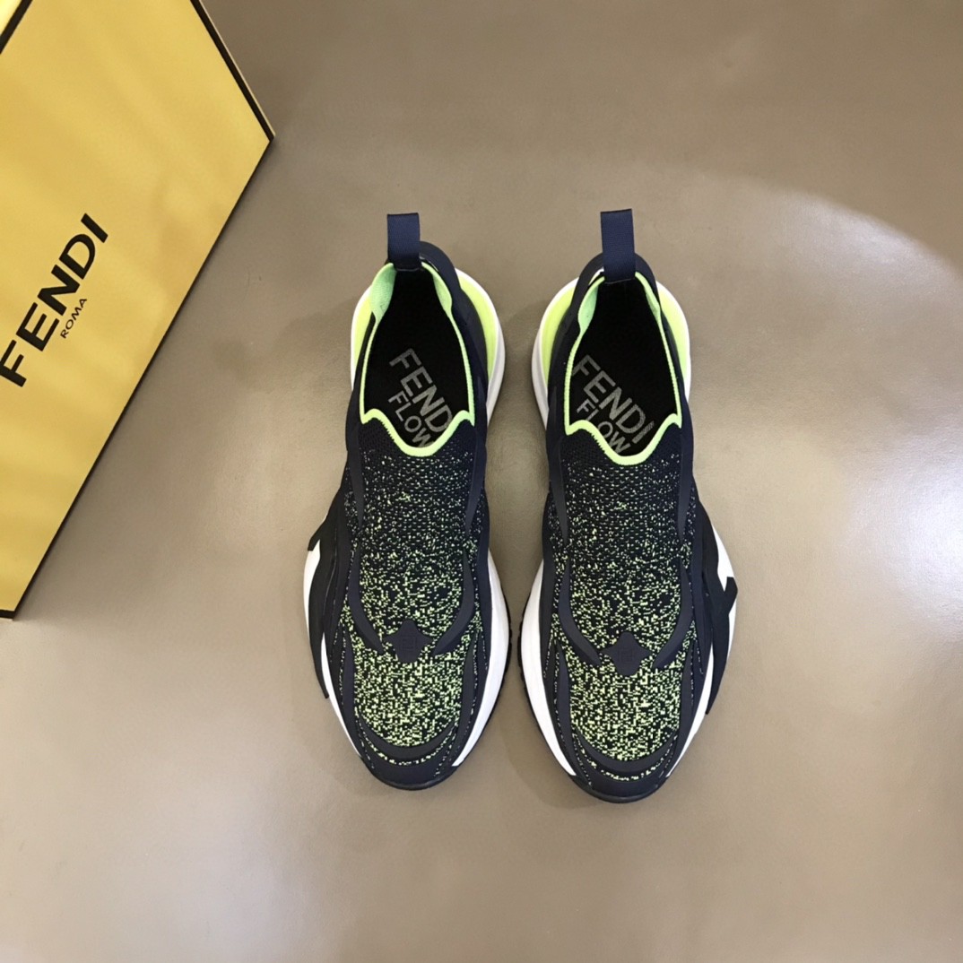 FD F**di Flow Running Sneakers Black And Green For Women