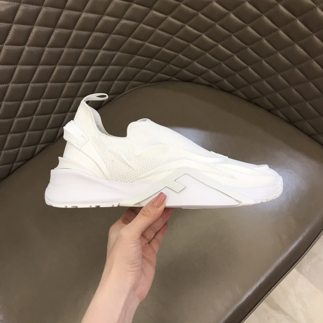 FD F**di Flow Running Sneakers White For Women 7E1504AHI8F0V4D