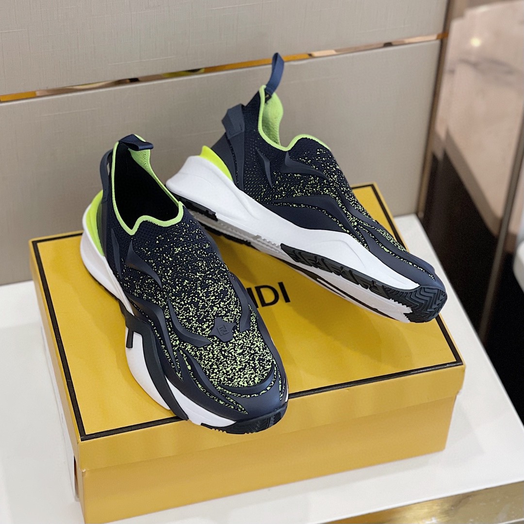 FD F**di Flow Running Sneakers Blue For Women 7E1504AKX3F1IXP