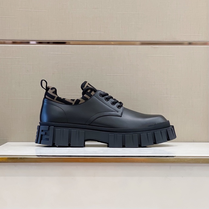 F**di FD F**di Force Lace-Ups Boots Black And Grey For Men