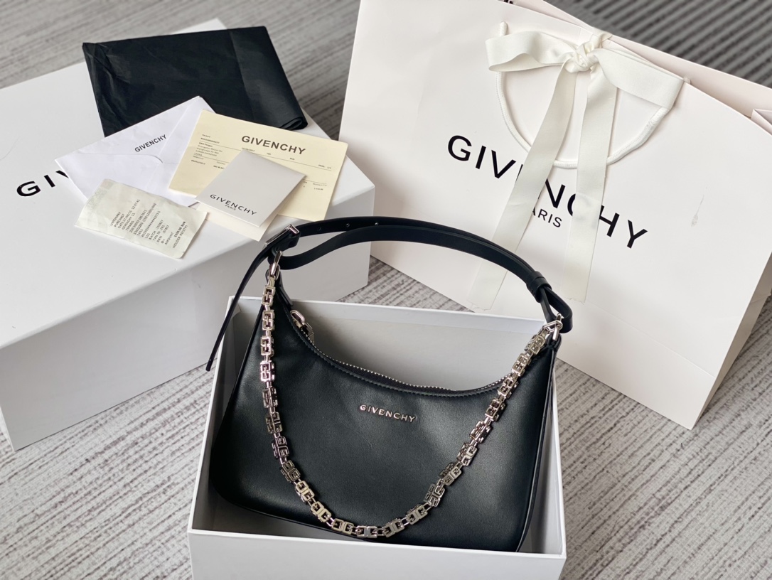 Givenchy Small Moon Cut Out Bag Black/Pink/Cream/Brown/Grey/Dark Grey For Women‎ 9.8in/25cm BB50LGB1A4-001