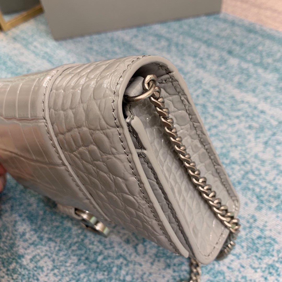 Ba1en*iaga Hourglass Wallet Silver/Grey/Gold/Green/Black For Women‎ 7.6in/19cm 6560502UDF71000