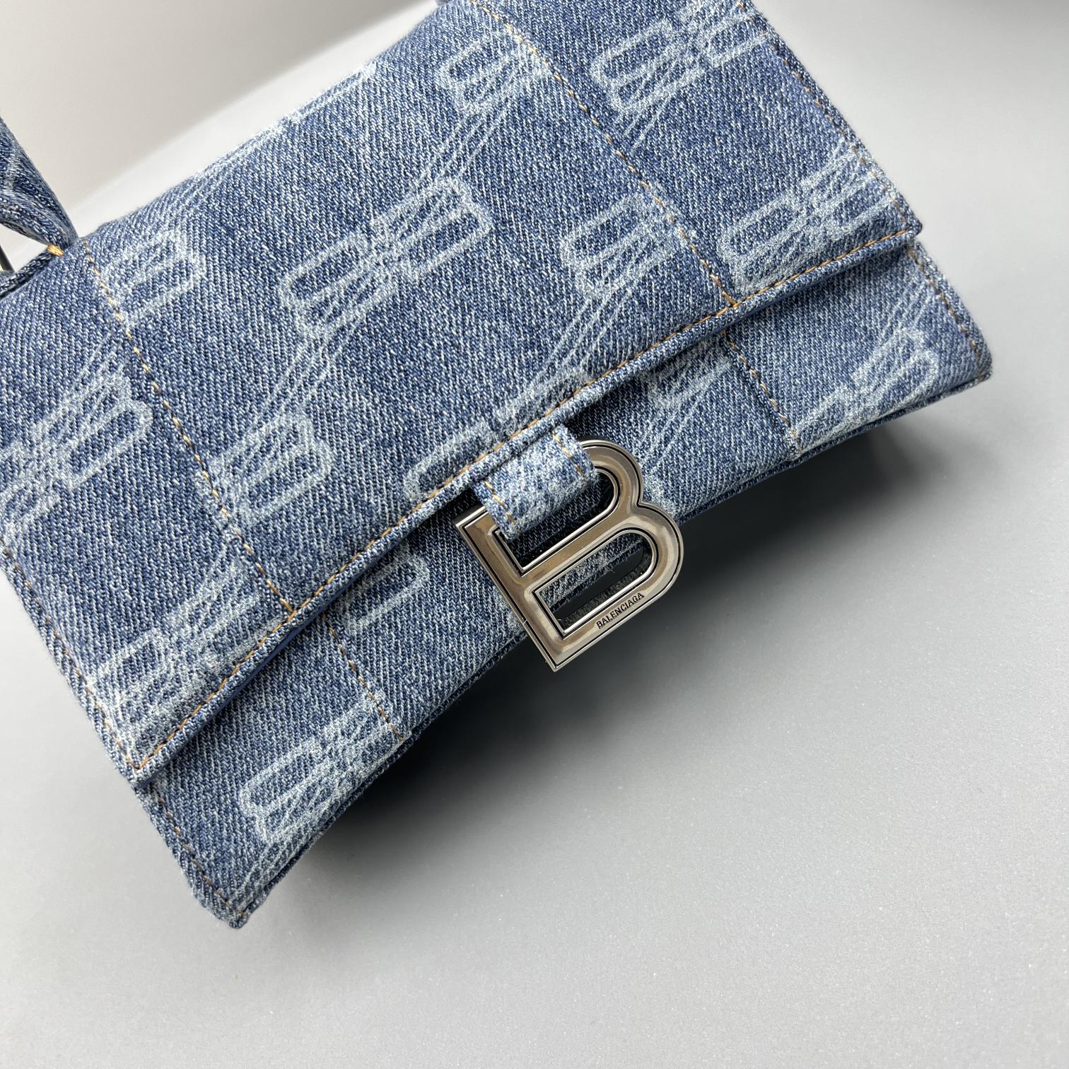 Ba1en*iaga Hourglass XS Handbag Pink/Blue For Women‎ 7.4in/18.8cm