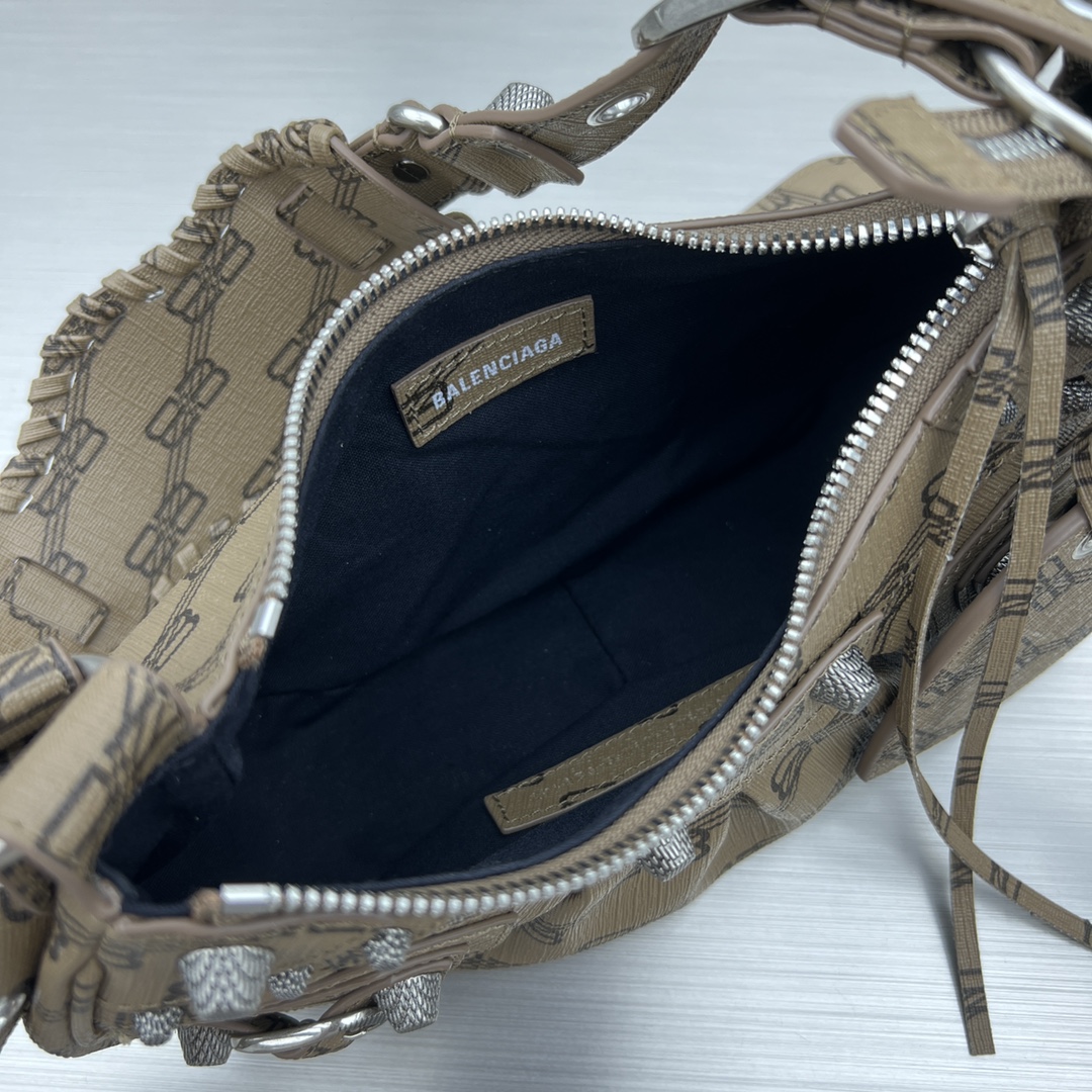 Ba1en*iaga Le Cagole XS Shoulder Bag Blue/Caramel For Women‎ 10.2in/25.9cm