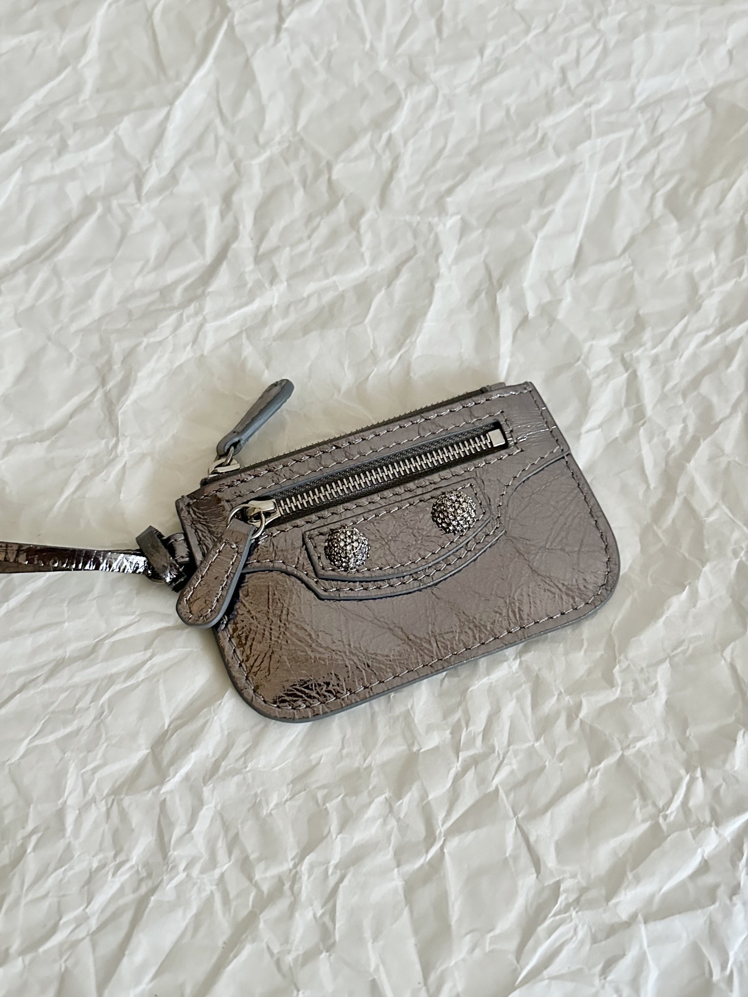 Ba1en*iaga Neo Cagole City Small Handbag White/Silver For Women‎ 10.5in/27cm 222342F046015