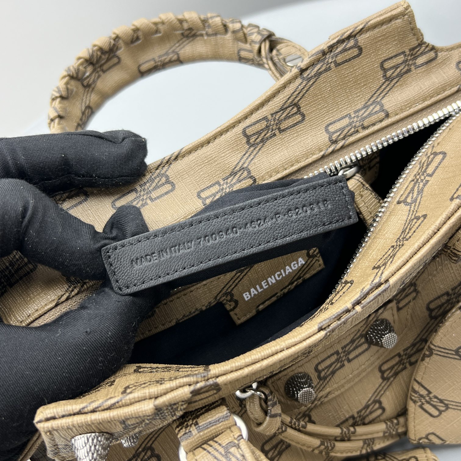 Ba1en*iaga Neo Cagole XS Handbag Blue/Caramel For Women‎ 10.2in/26cm