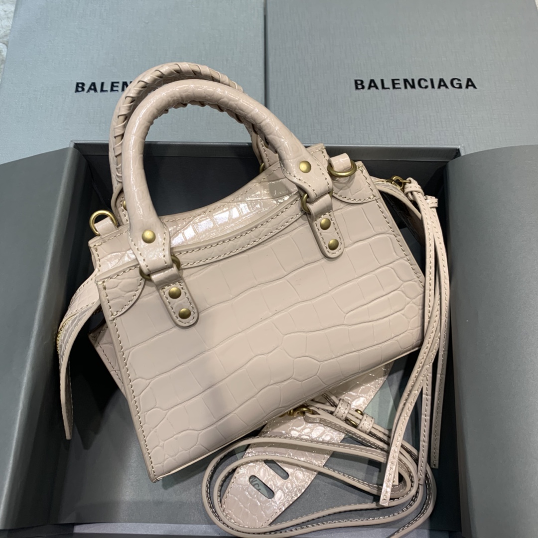 Ba1en*iaga Neo Classic Mini Handbag Black/Dark Blue/Cream/Brown/Green Khaki For Women‎ 8.6in/21.8cm