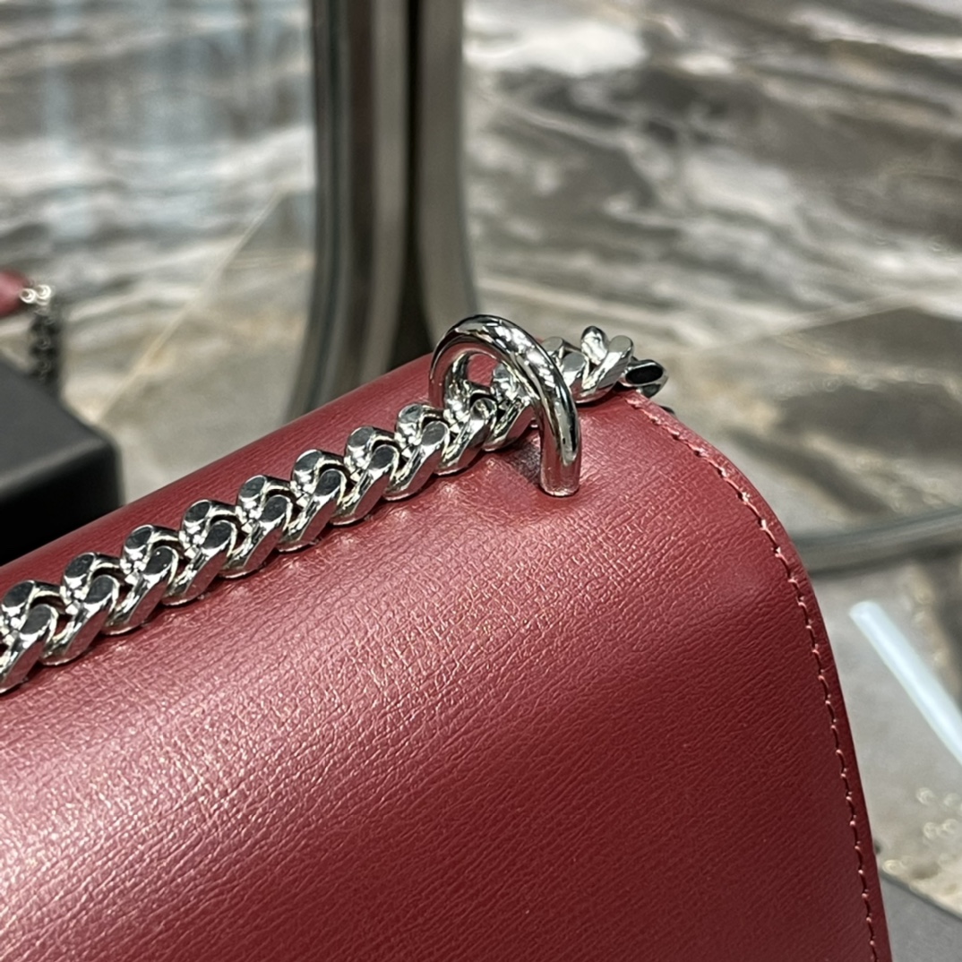 Sa1nt Lau*nt Sunset Medium Chain Bag Red For Women‎ 8.6in/22cm