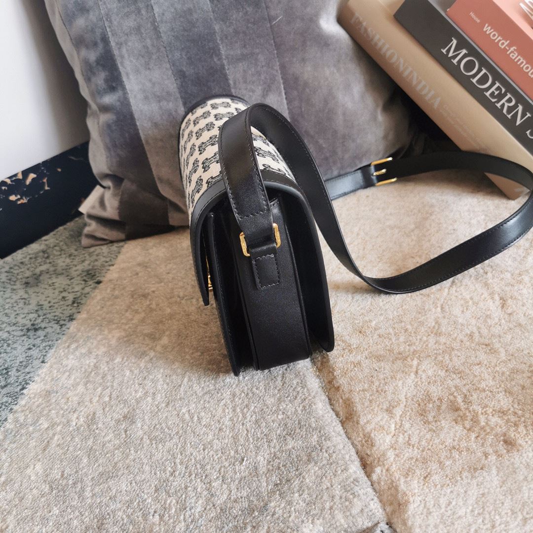 Ce1i*e Teen Triomphe Bag Black/Brown For Women‎ 7in/18.5cm