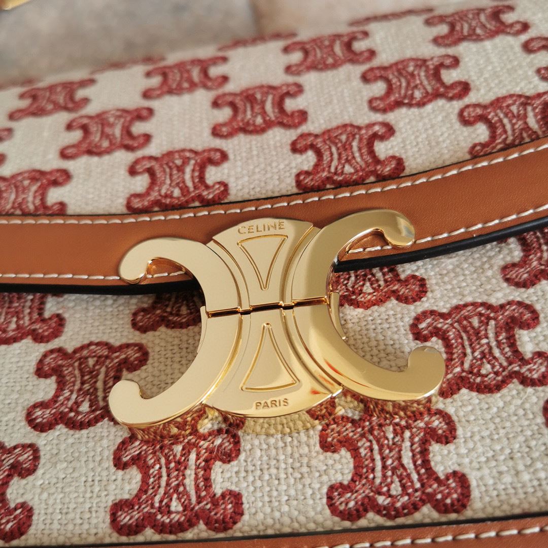 Ce1i*e Teen Triomphe Bag Black/Brown For Women‎ 7in/18.5cm