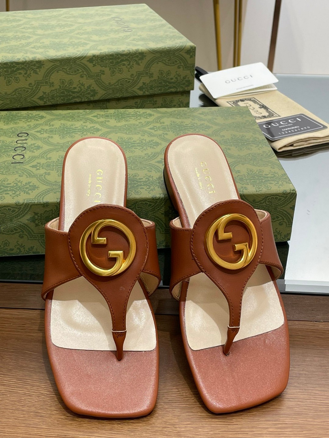 Gvc*1 Blondie Thong Sandal Brown For Women ‎‎