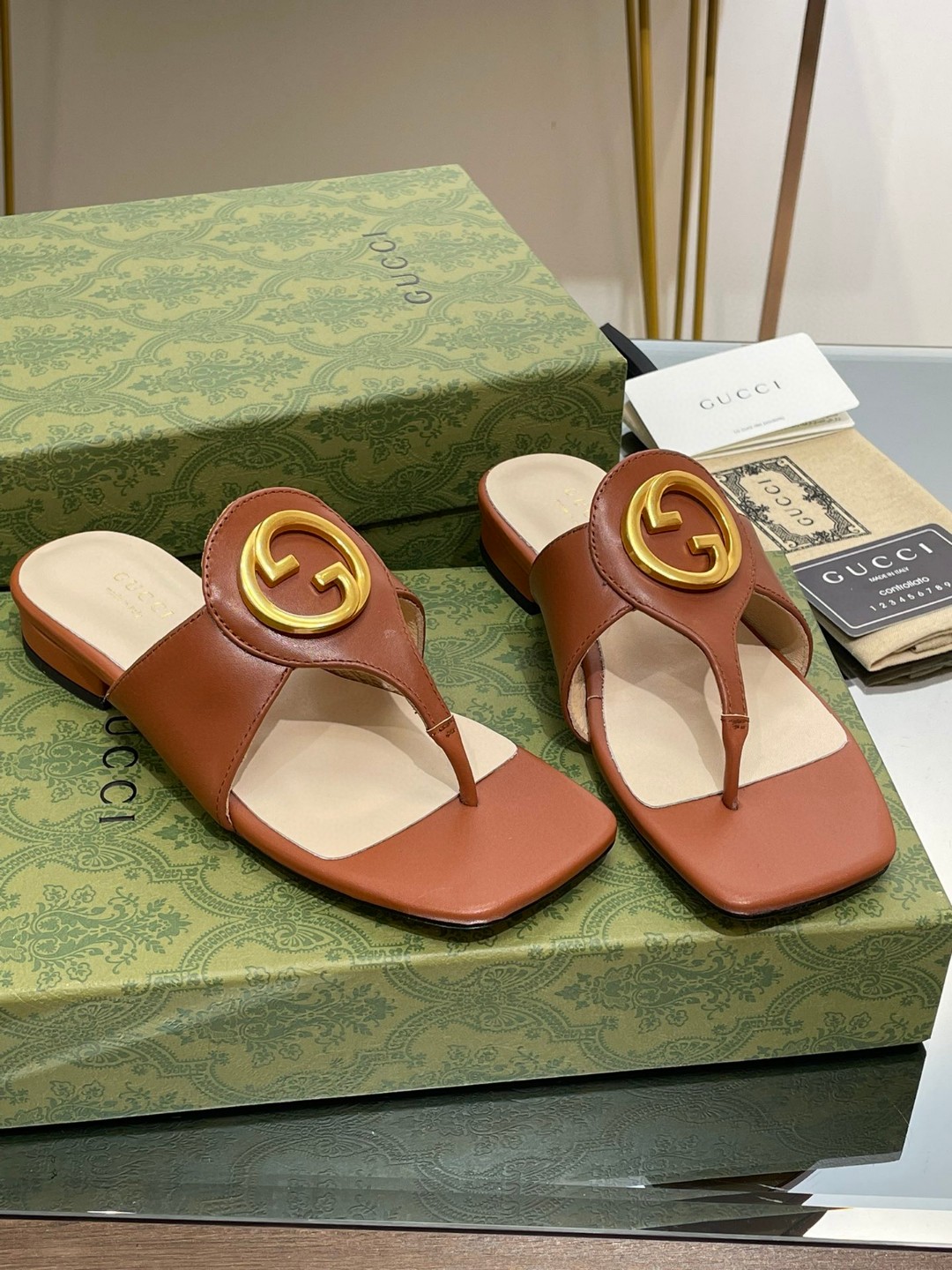 Gvc*1 Blondie Thong Sandal Brown For Women ‎‎