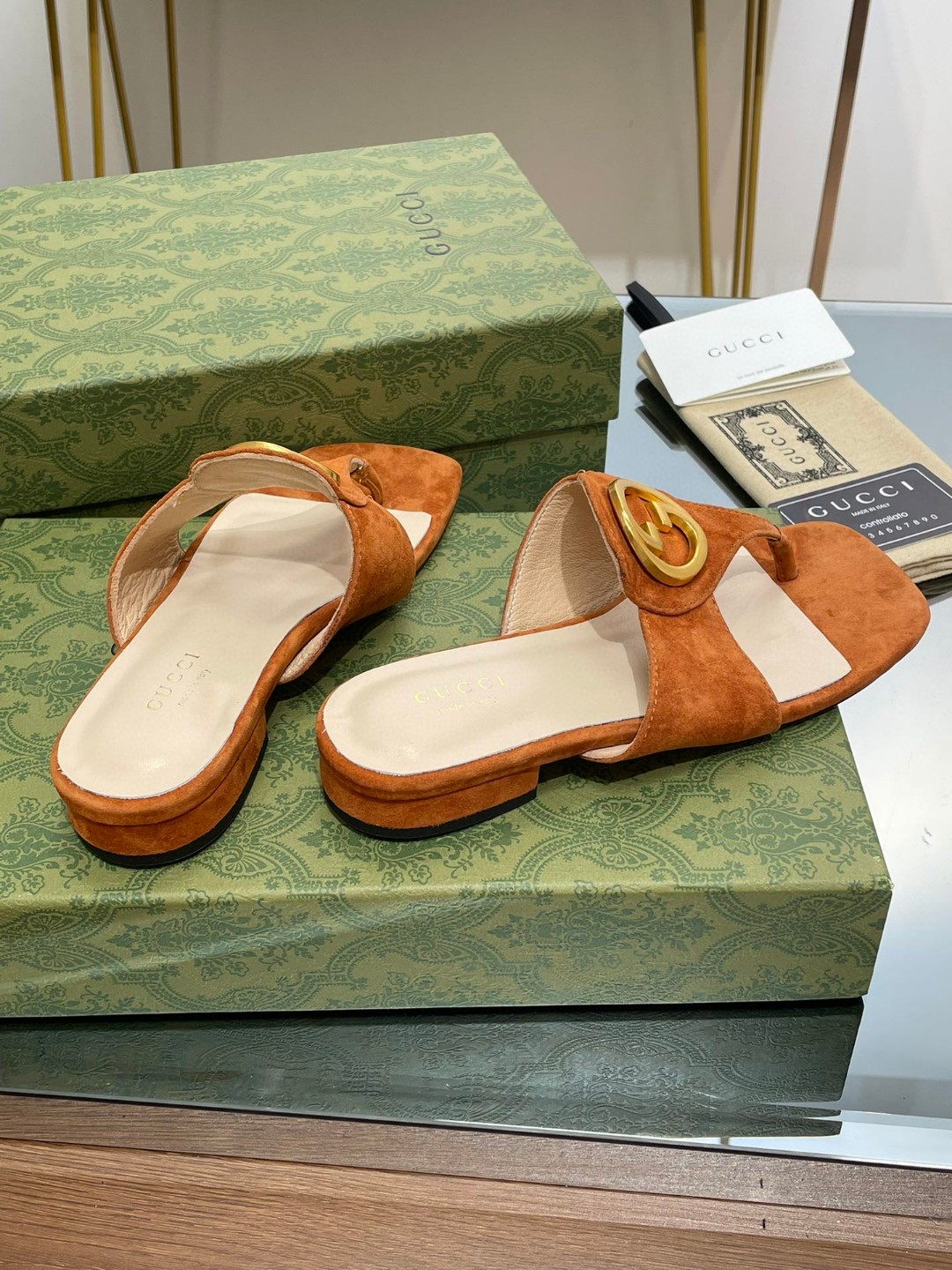 Gvc*1 Blondie Thong Sandal In Soft Brown For Women ‎‎