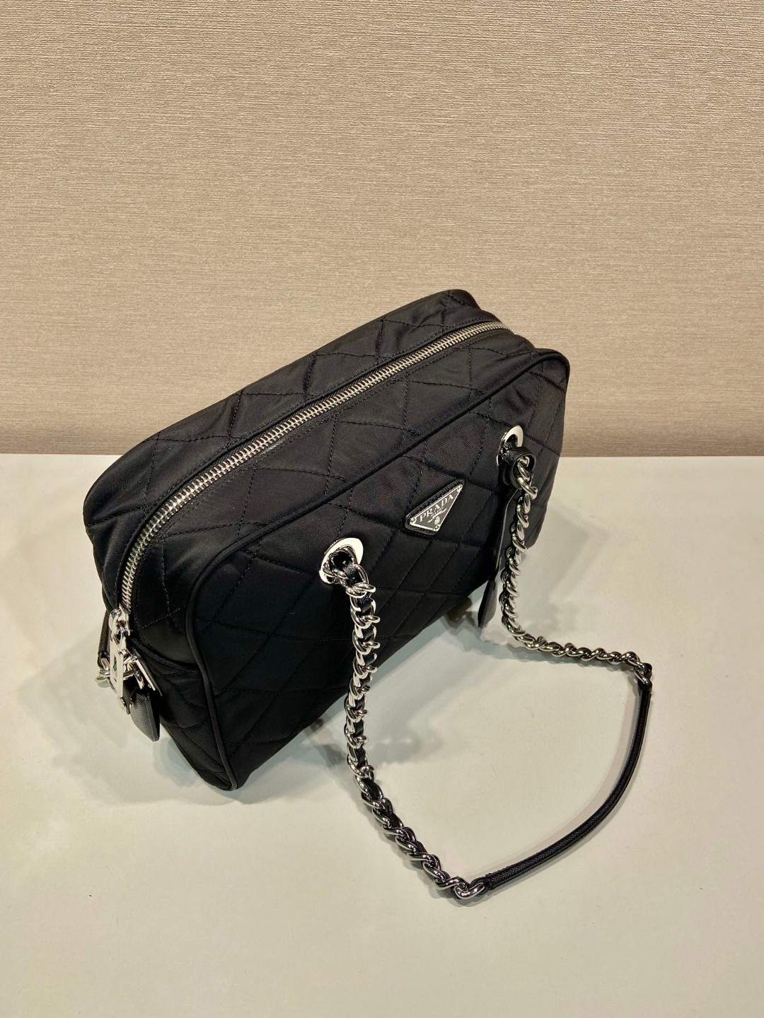 Pra*a Chain 2way Bag Black For Women 11.8 in / 30 cm
