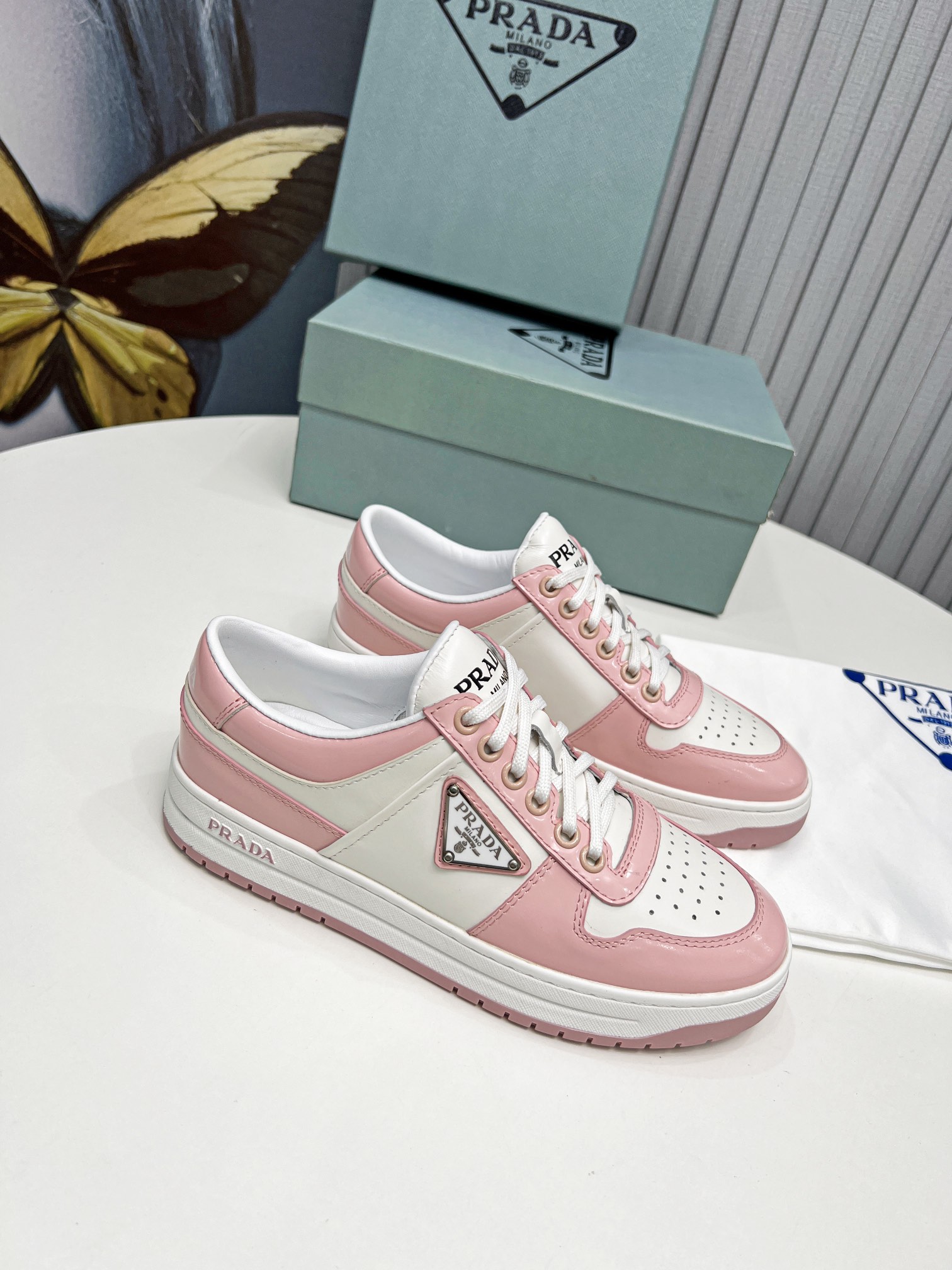 Pra*a Downtown Sneakers Pink For Women 1.2 in/ 3 cm