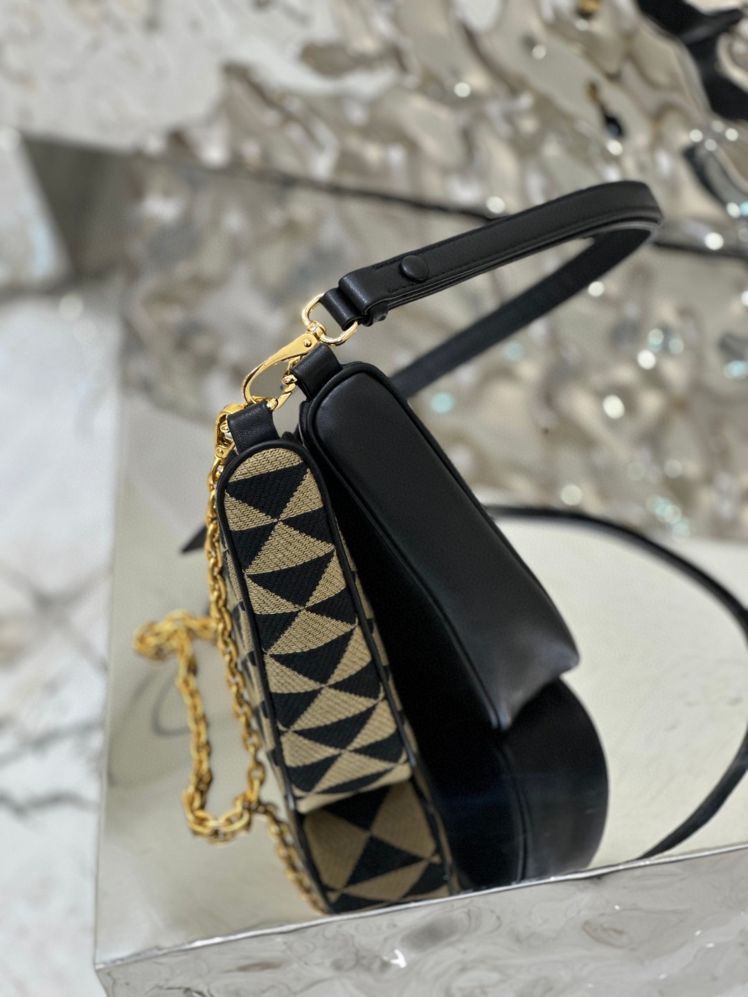 Pra*a Symbole Fabric Mini Bag Red/Beige For Women 11 in / 28 cm 1BC176_2FPN_F0V1I_V_OOO