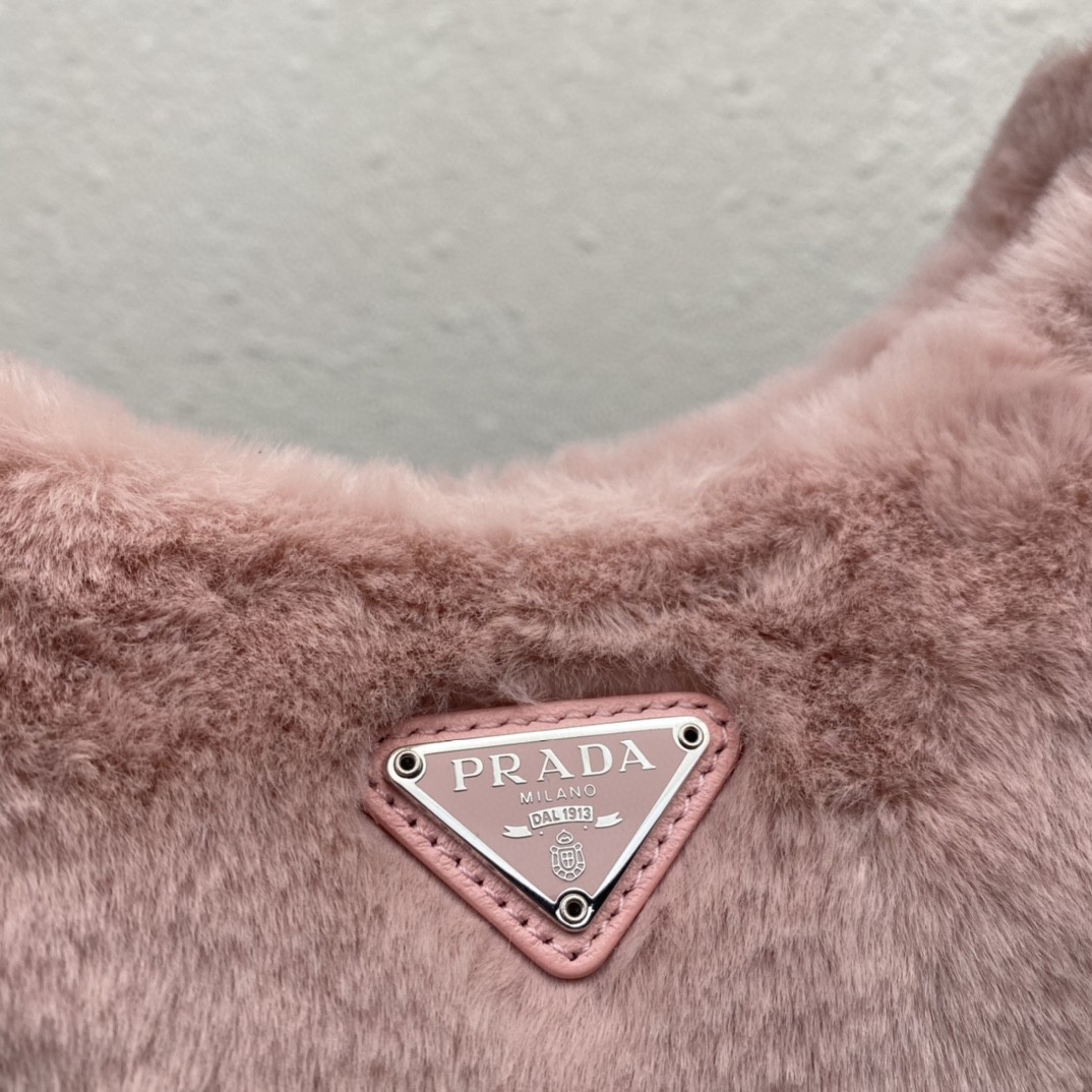 Pra*a Re-Edition 2000 Mini Bag Black/White/Pink For Women 8.6 in / 22 cm 1NE515_2DUE_F0002