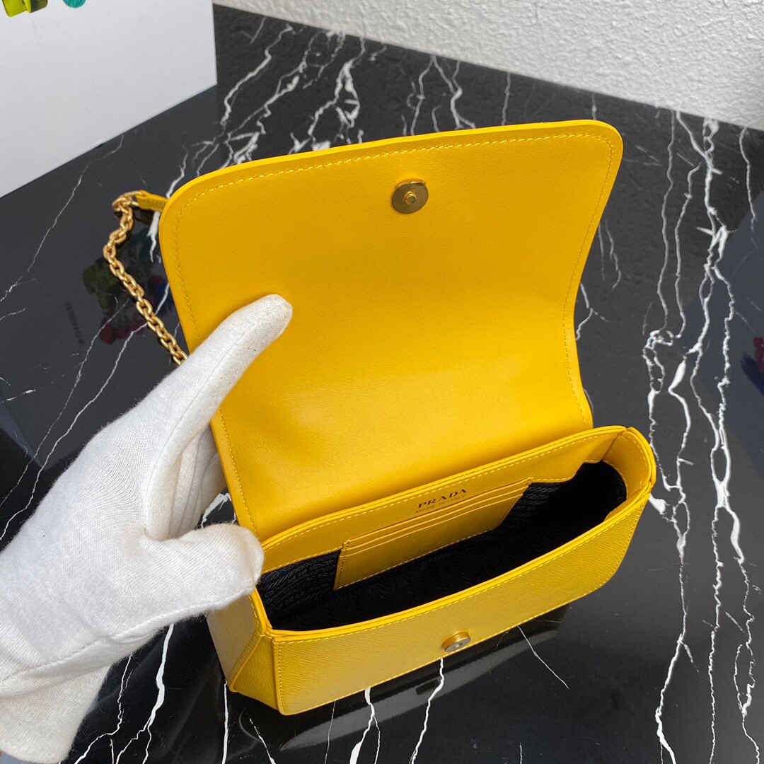 Pra*a Shoulder Bag Pink/Yellow/Blue For Women 8.6 in / 22 cm