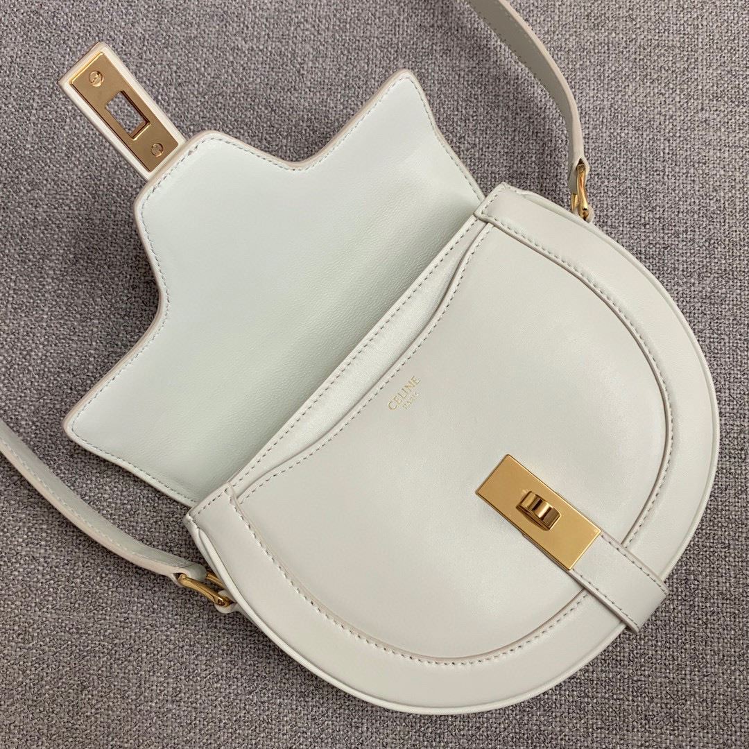 Ce1i*e Small Besace 16 Bag In Satinated Black/White/Light Pink For Women‎ 7in/19cm 188013BEY.38NO