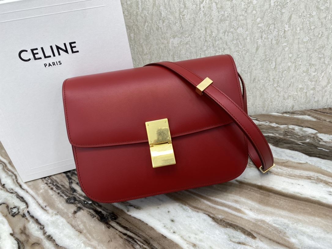 Ce1i*e Teen Classic Bag In Box Black/Brown/Red/Burgundy/Green/Dark Red For Women‎ 7in/18.5cm 192523DLS.38NO