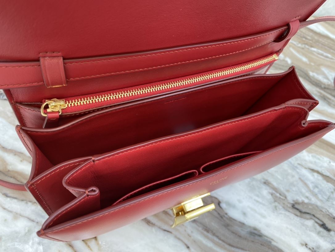 Ce1i*e Teen Classic Bag In Box Black/Brown/Red/Burgundy/Green/Dark Red For Women‎ 7in/18.5cm 192523DLS.38NO