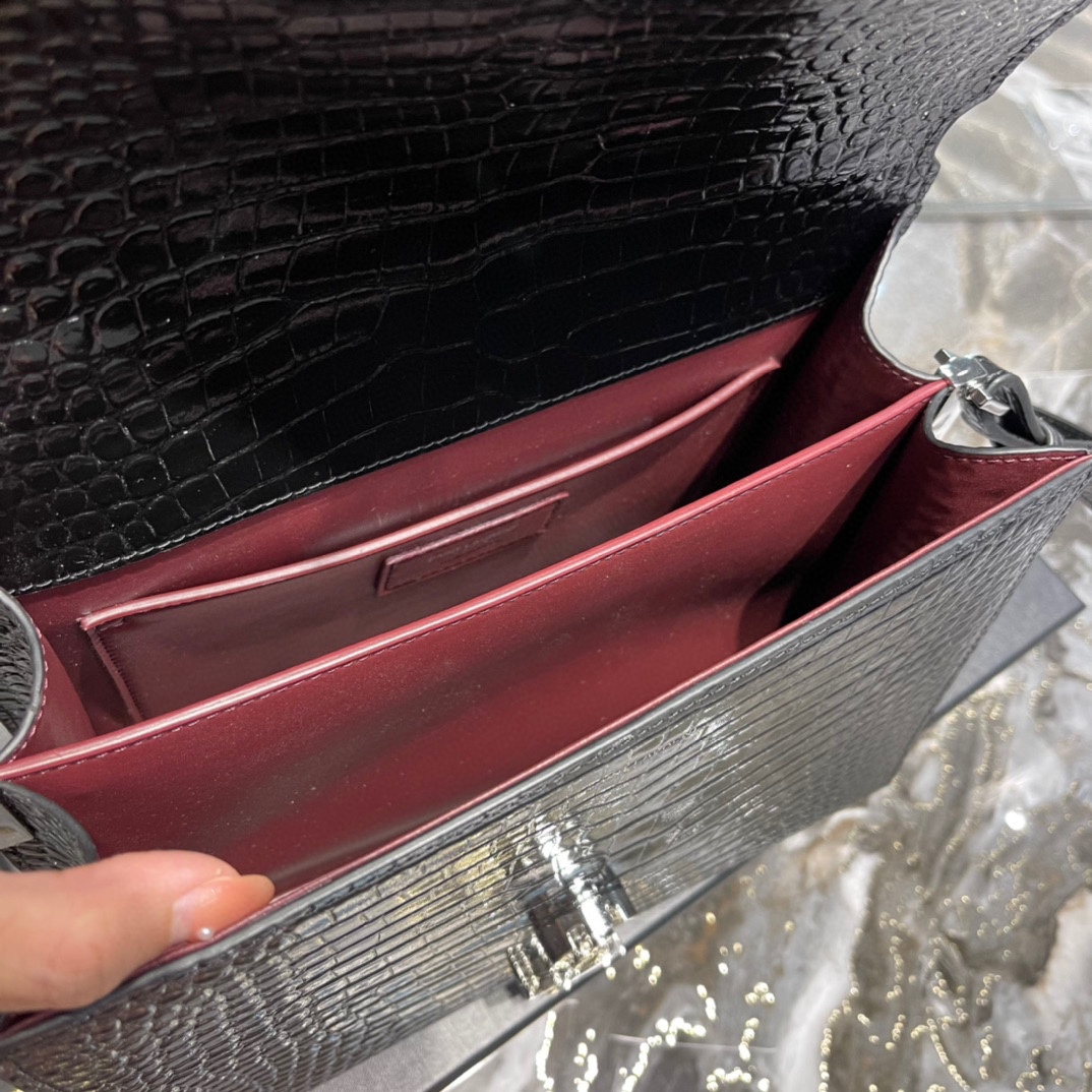 Sa1nt Lau*nt Cassandra Medium Top Handle Bag Black/Burgundy/Green/Grey/Light Yellow For Women‎ 9.6in/24.5cm 6239310SX0W2045