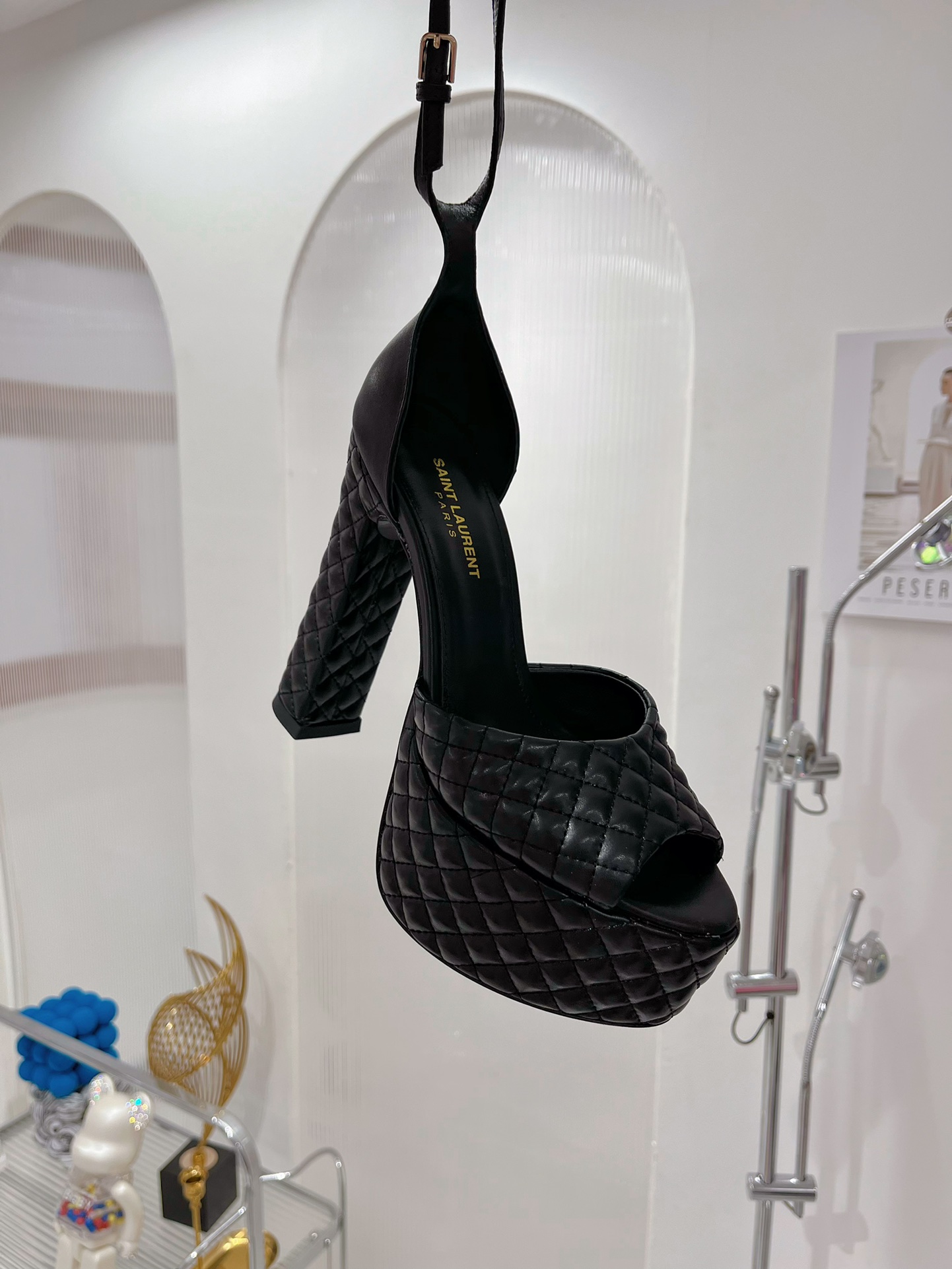 Sa1nt Lau*nt Jodie Platform Sandals In Smooth Black For Women