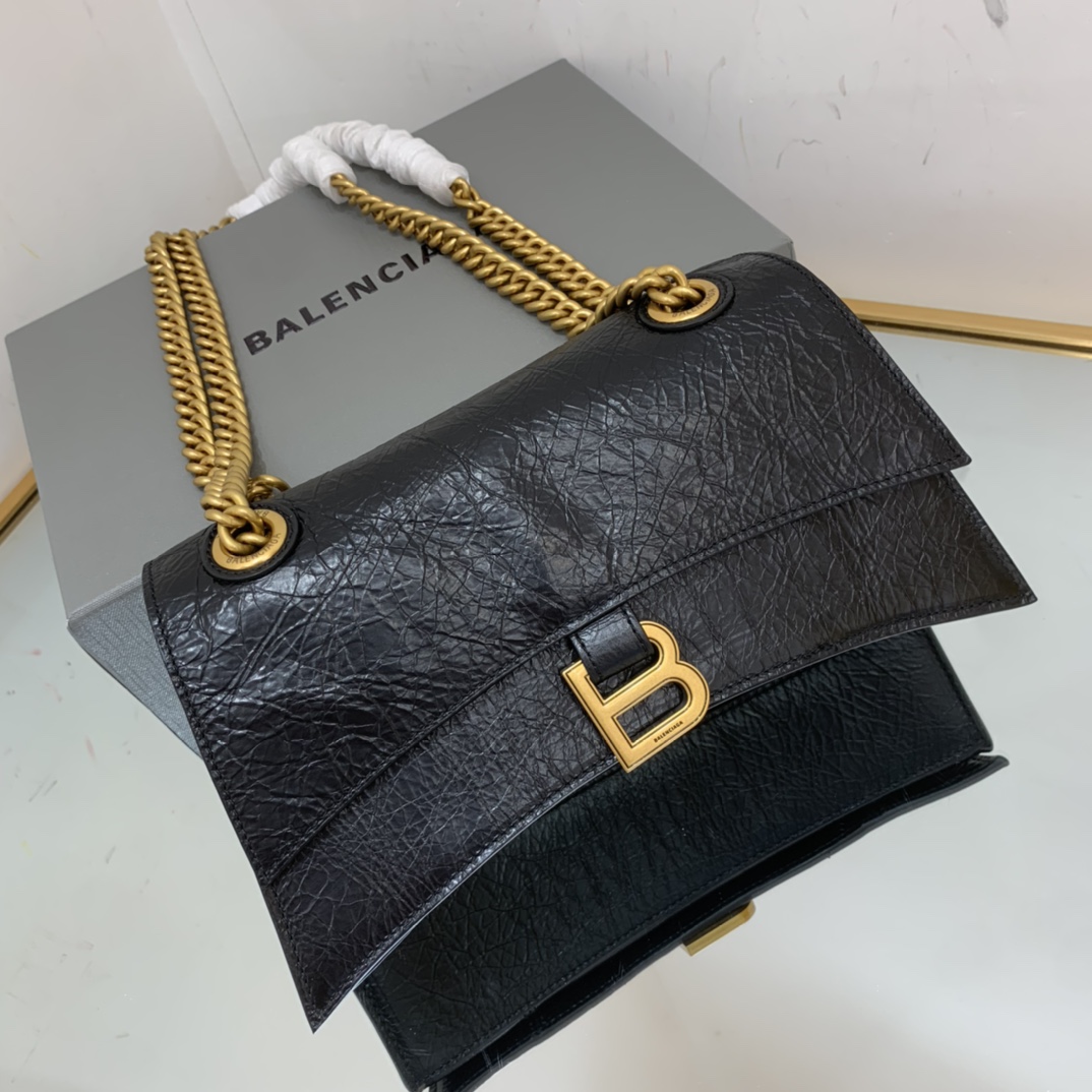 Ba1en*iaga Crush Small Chain Bag In Black For Women 9.8in/ 25cm 716351210IT1000