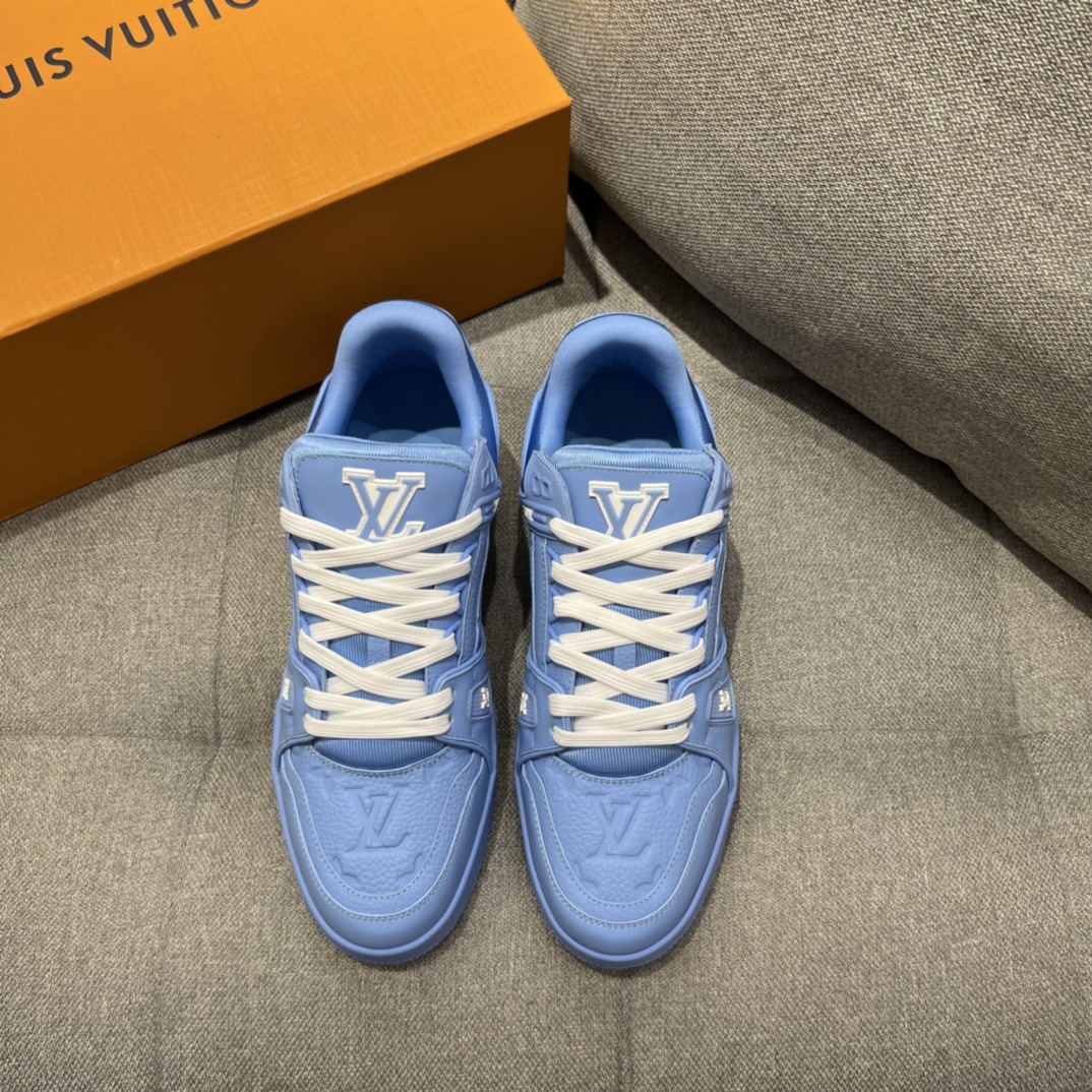 L0vis Vvtt0n LV Trainer Sneaker Blue For Men 1AARFU