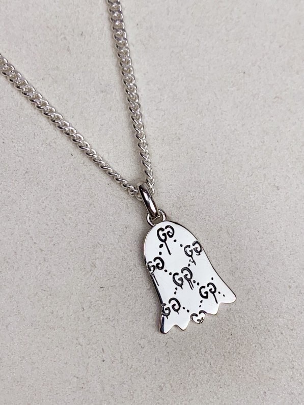 Gvc*1 Black Bell Necklace Silver Tone For Women