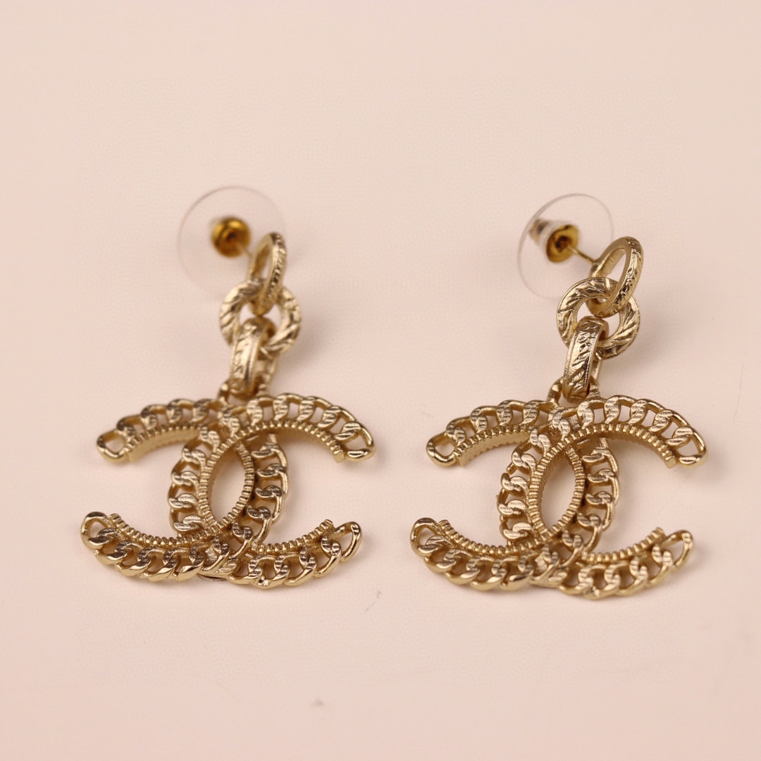 Ch**el CC Earrings Gold For Women