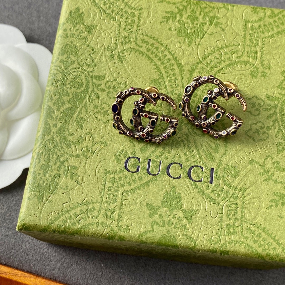 Gvc*1 Double G Earrings Gold For Women
