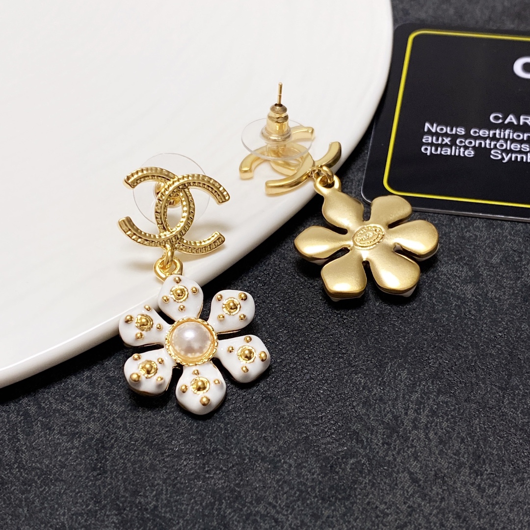Flower Earrings White For Women