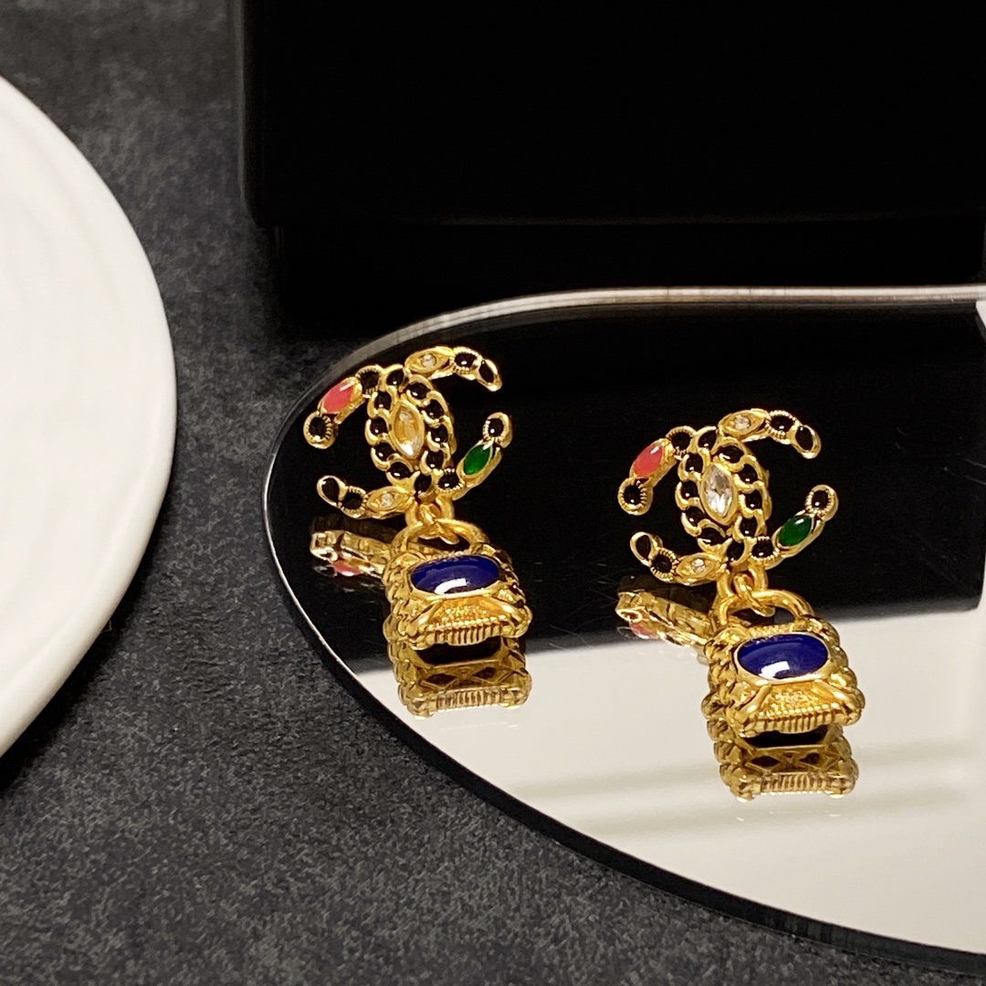 Mesh Earrings Gold For Women