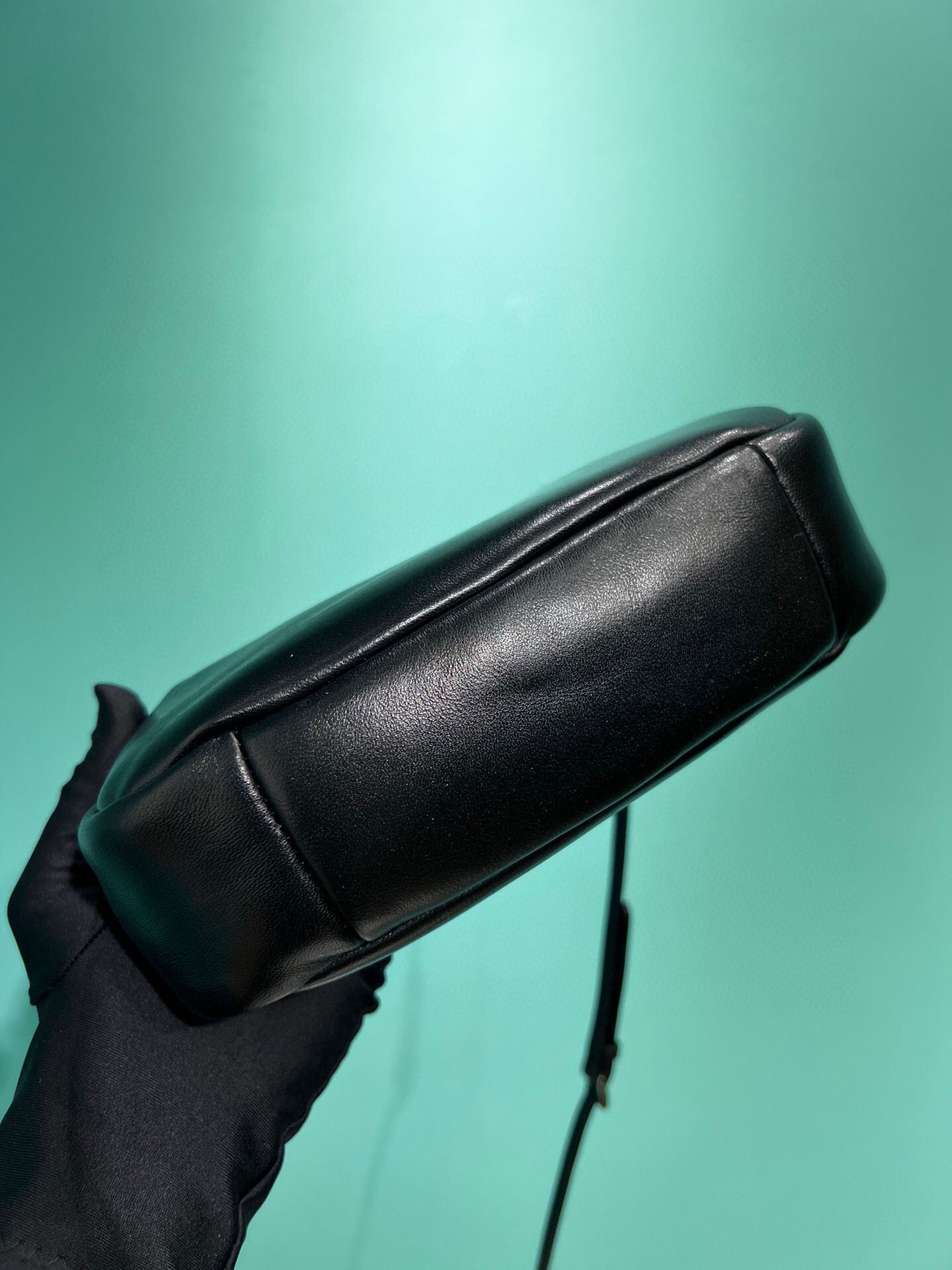 Pra*a Soft Padded Nappa Mini-Bag In Black For Women 8.2 in/ 21cm 1BA384_2DYI_F0002_V_OVM