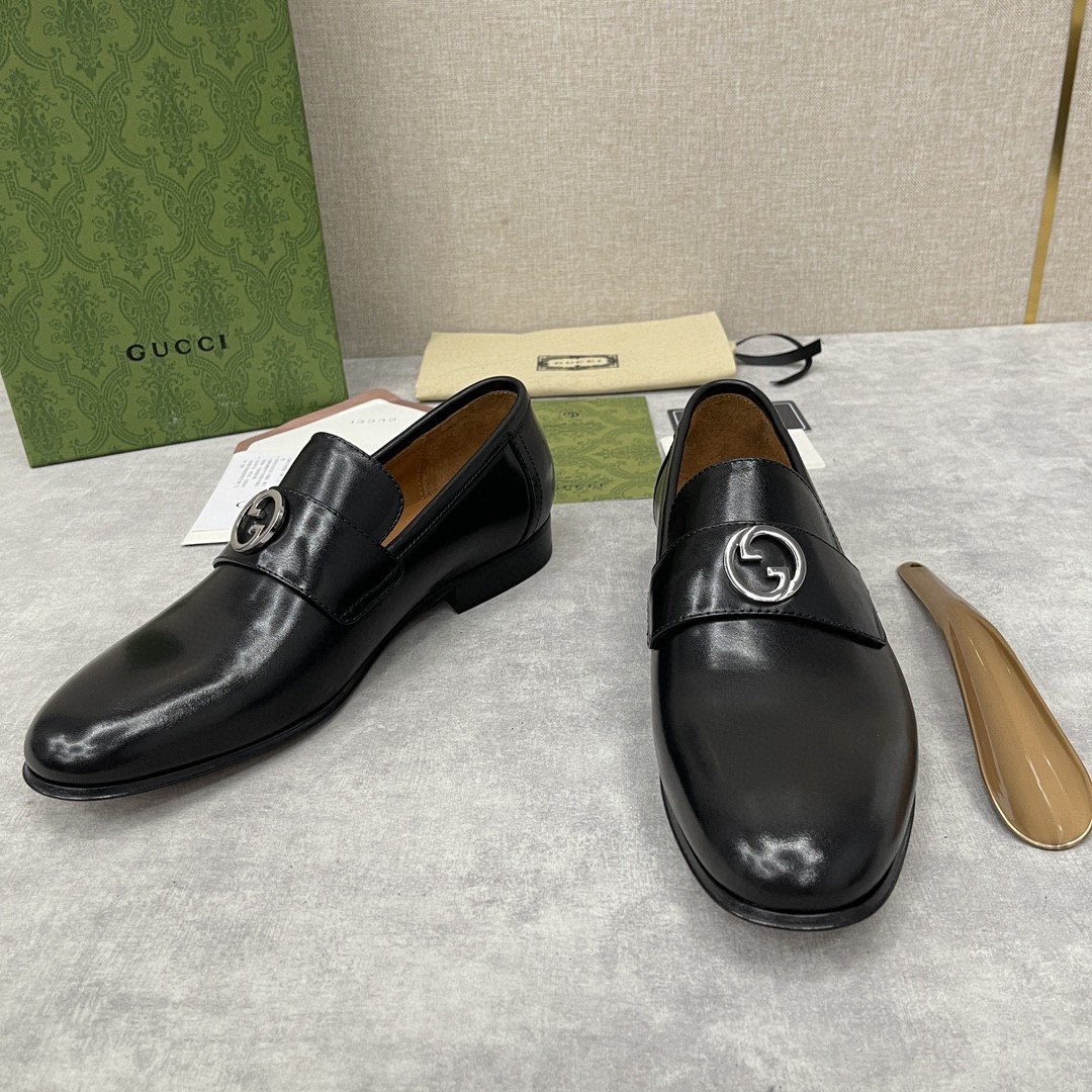 Gvc*1 Interlocking G Loafer Black For Men 730134 06F00 1000