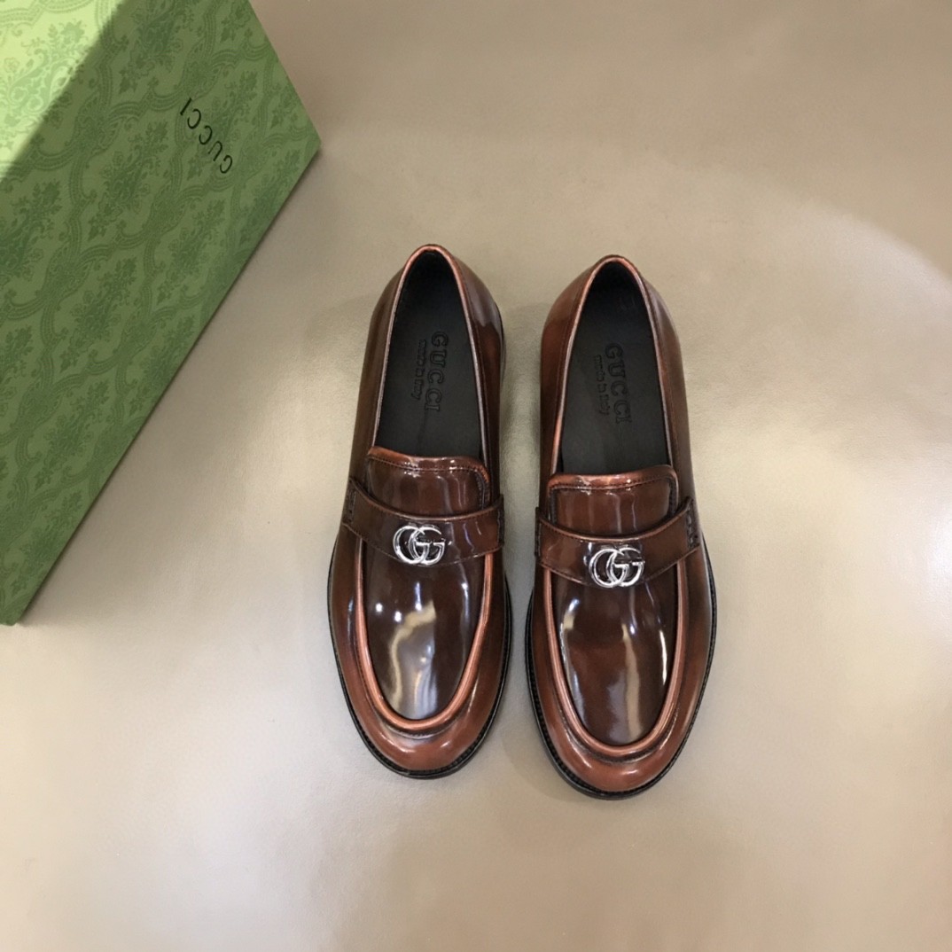 Gvc*1 Loafer With Interlocking G Dark Brown For Men