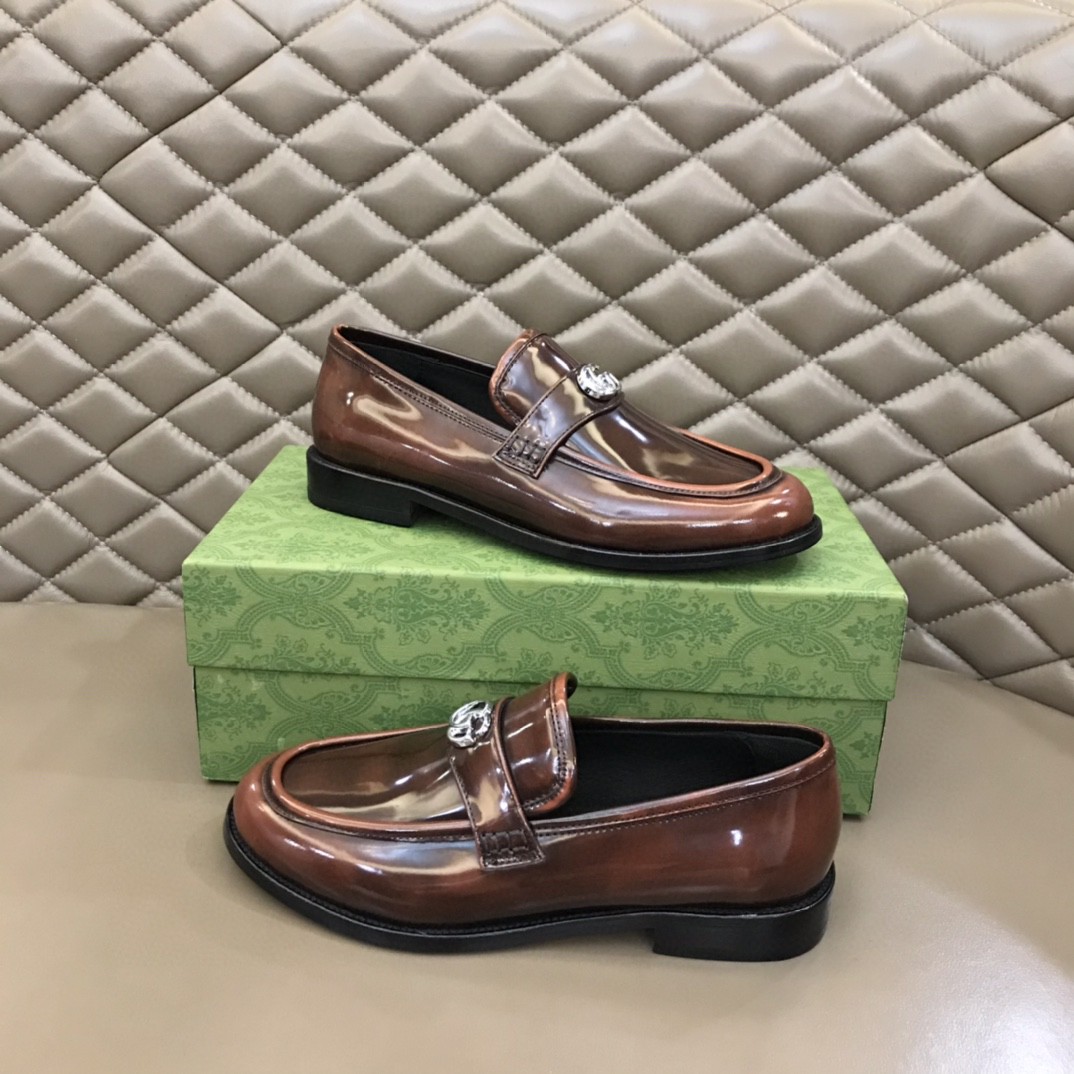 Gvc*1 Loafer With Interlocking G Dark Brown For Men