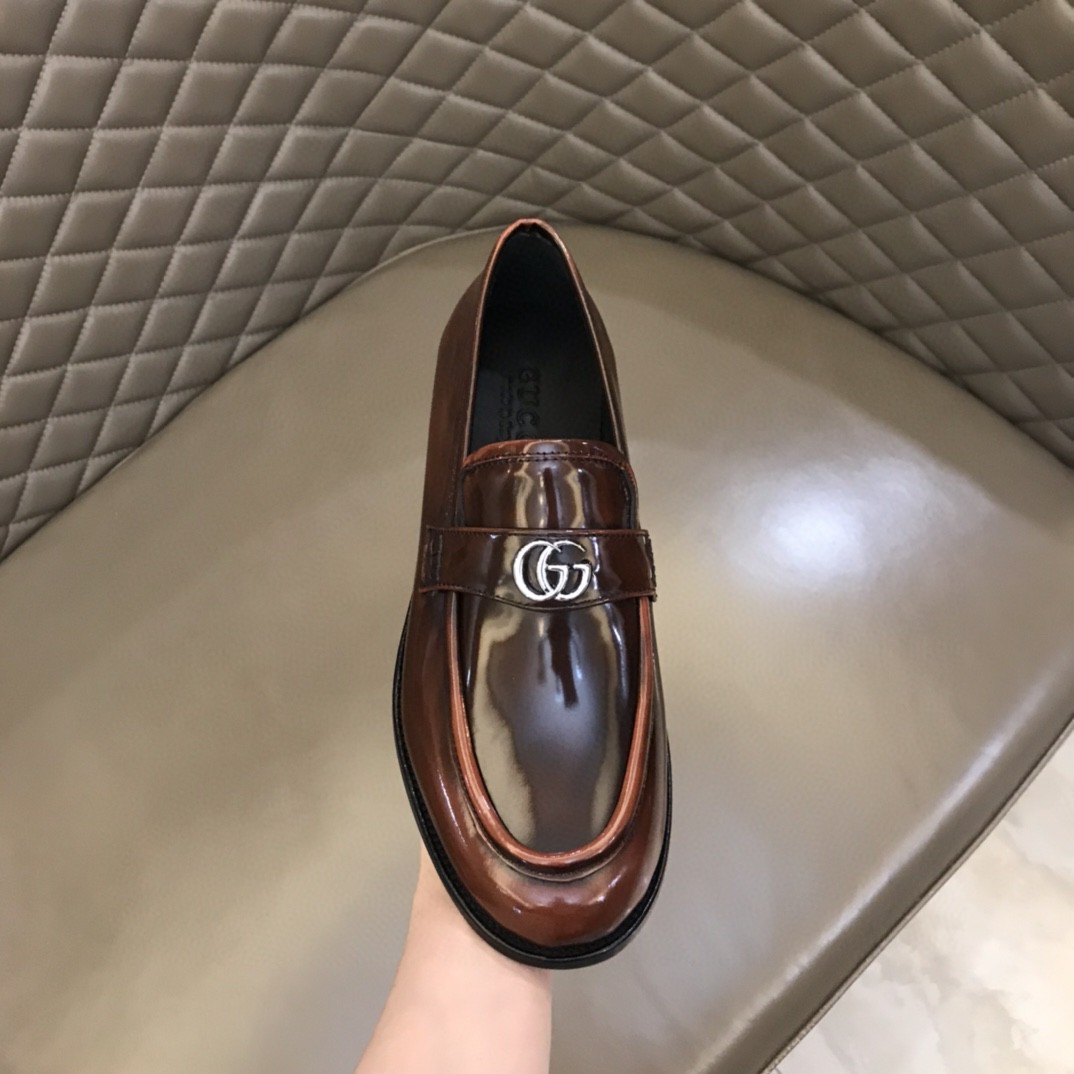 Gvc*1 Loafer With Interlocking G Dark Brown For Men