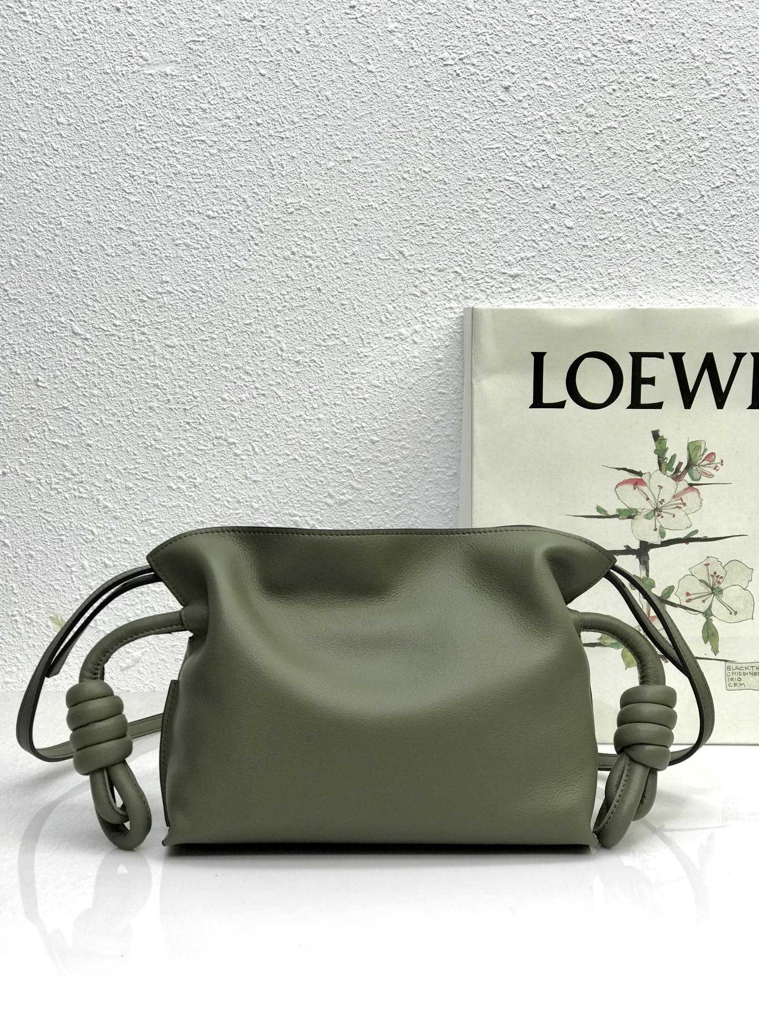 L0ew* Mini Flamenco Clutch Black/Brown/Dark Green/Green For Women 9.4in / 23.9cm A411FC2X37