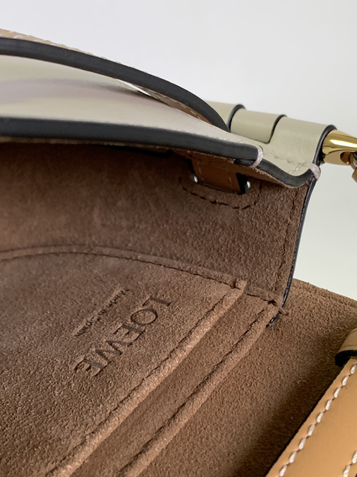 L0ew* Mini Gate Dual Bag Beige/Brown For Women 8.3in / 21cm