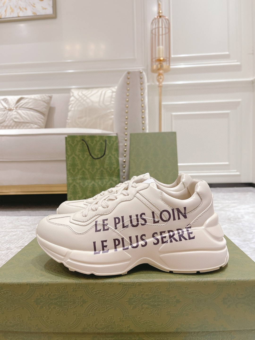 Gvc*1 Printed Rhyton Sneaker White For Men 598631-DRW00-9522